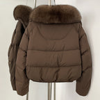 OFTBUY New Autumn Winter Thickened Warm Clothes Women Short Real Fox Fur Collar Down Coat Female Natural Fur Down Puffer Jacket