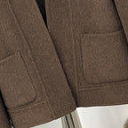 OFTBUY Elegant Warm Outerwear Women's Luxury Double-Faced Wool Jacket Winter Open Front Pocket Real Fox Fur Cuffs Woolen Coat