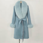 OFTBUY Short Real Fox Fur Wool Coat New Autumn Winter Clothes Women Fashion Natural Fur Woolen Jacket Female Tassel Overcoat