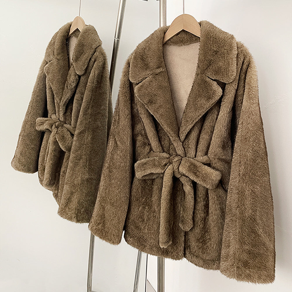 OFTBUY New Autumn Winter Faux Fur Top Clothing Women Long Sleeve Fake Fur Jacket Female Fahsion Thick Warm Artificial Fur Coat
