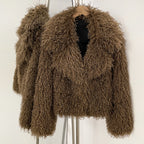 OFTBUY Warm Thicken Luxury Outerwear New Winter Clothes Female Women's Cozy Faux Mongolian Fur Short Coat Teddy Faux Fur Jacket