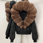 OFTBUY New Warm Thickened Autumn Winter Coat Women Short Real Fox Fur Duck Down Clothes for Women Natural Fur Puffer Coat Female