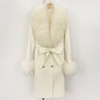 OFTBUY Fashion Natural Mongolia Sheep Fur Wool Jacket New Autumn Winter Clothes Women Lady Warm Long Real Fur Woolen Coat Female