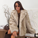 OFTBUY Winter Clothes Female Ins Hot Fashion Girls Oversized Gradient Fur Coat Women Thick Warm Outerwear Fluffy Faux Fox Fur Jacket