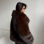 OFTBUY Winter Clothes Female Ins Hot Fashion Girls Oversized Gradient Fur Coat Women Thick Warm Outerwear Fluffy Faux Fox Fur Jacket