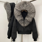 OFTBUY New Warm Thickened Autumn Winter Coat Women Short Real Fox Fur Duck Down Clothes for Women Natural Fur Puffer Coat Female