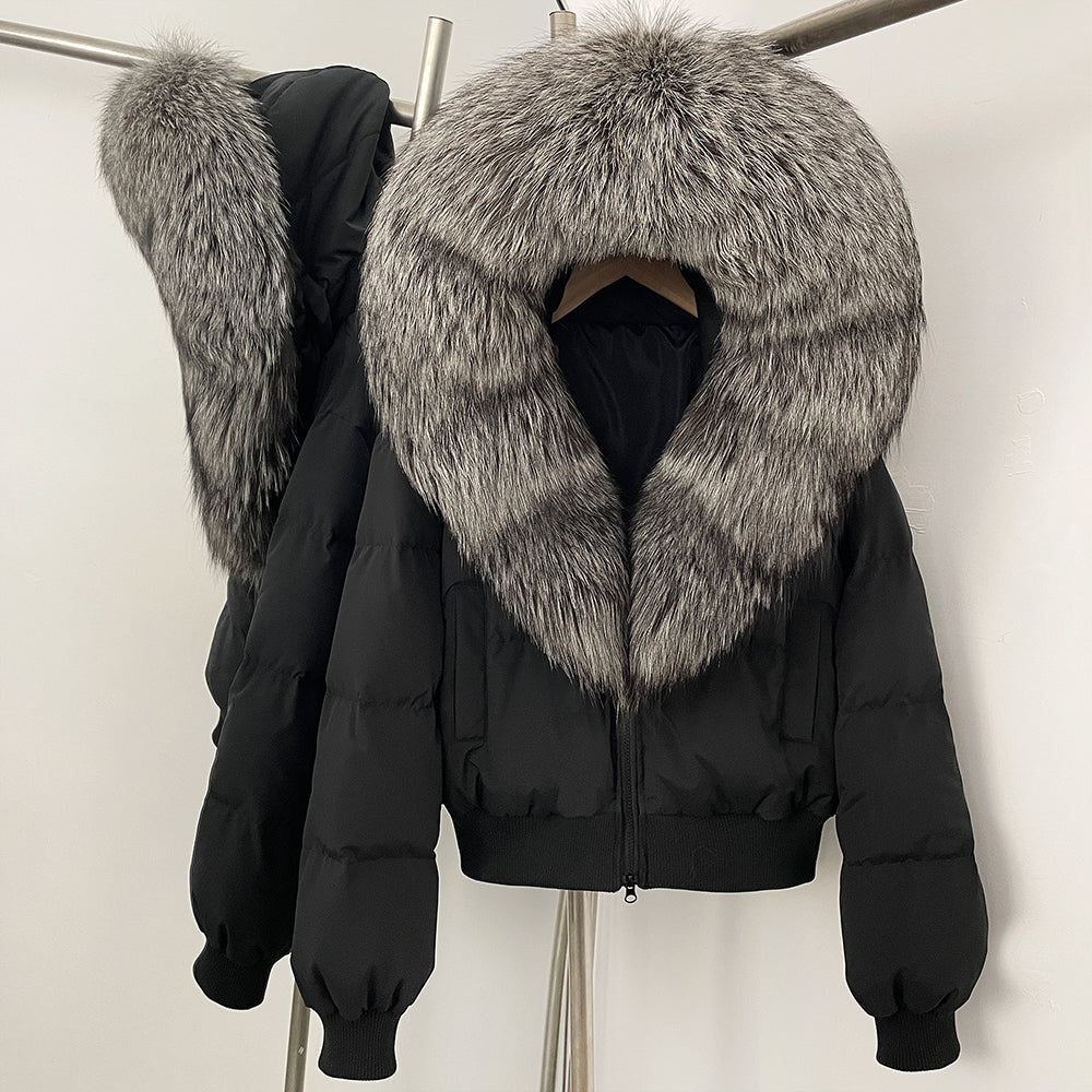 OFTBUY New Warm Thickened Autumn Winter Coat Women Short Real Fox Fur Duck Down Clothes for Women Natural Fur Puffer Coat Female