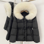OFTBUY Hooded Long Sleeves Real Fur Duck Down Coat Female New Autumn Winter Warm Clothes Women Natural Fox Fur Puffer Jacket