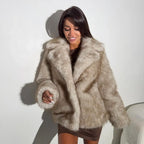 OFTBUY Winter Clothes Female Ins Hot Fashion Girls Oversized Gradient Fur Coat Women Thick Warm Outerwear Fluffy Faux Fox Fur Jacket