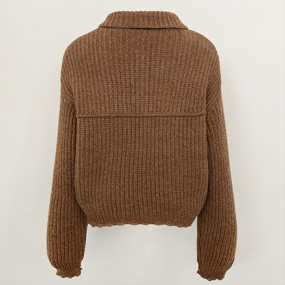 OFTBUY Short Natural Fox Fur Collar Knitted Sweater Coat FemaleReal Fur Clothing New Autumn Winter Knitting Cardigan Women