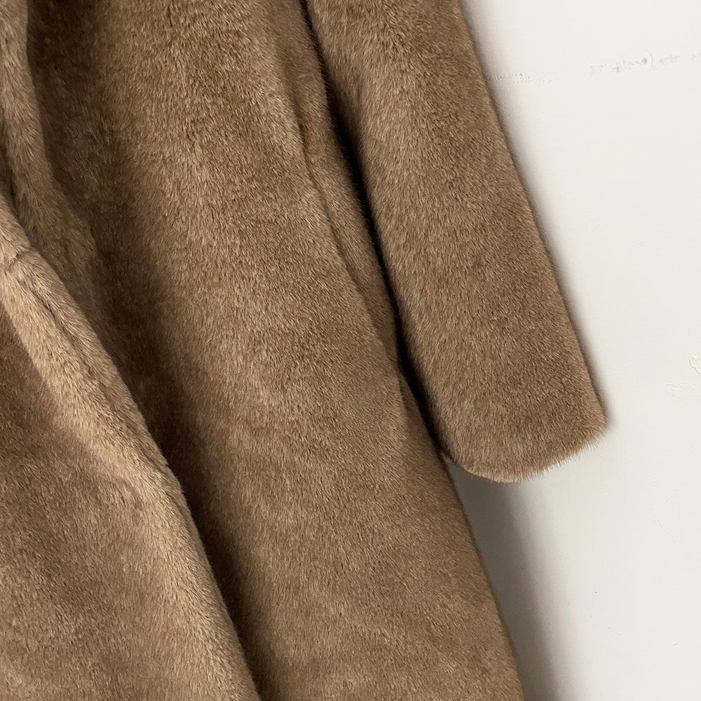 OFTBUY Women's Elegant Luxury Faux Mink Fur Long Coat Artificial Fur Jacket Female Warm Outerwear New Autumn Winter Clothes