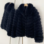 OFTBUY 2-in-1 Reversible Luxury Jacket - 100% Real Fox Fur Coat & Windproof Winter Parka