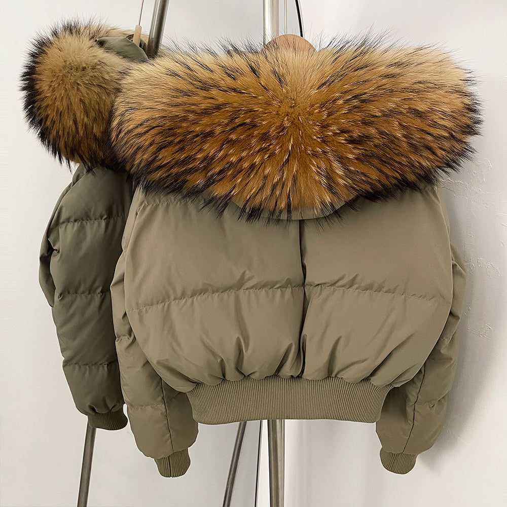 OFTBUY New Winter Short Hooded Top Down Clothes Women Fashion Natural Fox Fur Duck Down Coat Thickened Warm Puffer Jacket Female