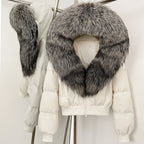 OFTBUY New Warm Thickened Autumn Winter Coat Women Short Real Fox Fur Duck Down Clothes for Women Natural Fur Puffer Coat Female