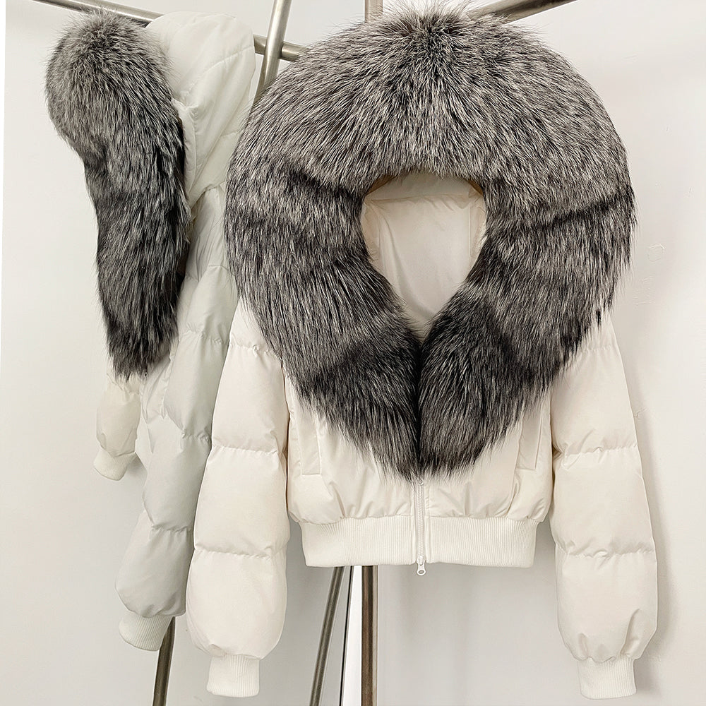 OFTBUY New Warm Thickened Autumn Winter Coat Women Short Real Fox Fur Duck Down Clothes for Women Natural Fur Puffer Coat Female