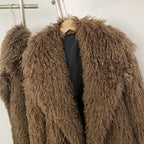 OFTBUY New Winter Clothes Women Fashion Faux Mongolia Sheep Fur Coat Warm Thick Fake Fur Jacket Long Sleeve Artificial Fur Overcoat