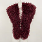 OFTBUY Women's Faux Mongolian Fur Vest Open Front Fluffy Faux Fur Waistcoat with Back Tie New Autumn Winter Outerwear Female