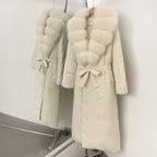 OFTBUY Real Fox Fur Collar Fluffy Puffer Jacket Female New Long Winter Down Clothing Women Thickened Warm White Duck Down Coat