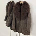 OFTBUY Medium Real Rabbit Fur Blend Coat Female New Winter Top Clothes Women Thickened Warm Natural Mongolia Sheep Fur Jacket