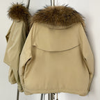 OFTBUY Warm Big Natural Fox Fur Collar Down Coat New Autumn Winter Clothing Women Waterproof Safai Real Fur Puffer Jacket Female