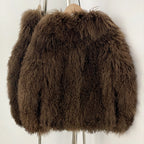 OFTBUY New Fashion Casual Clothes Women Winter Luxury Natural Fur Jacket Female Warm Thick V-neck Real Mongolia Sheep Fur Coat
