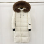 OFTBUY Winter Clothes Women Black Gold Goose Down Coat Big Real Raccoon Fur Collar Overcoat Real Fox Fur Puffer Jacket Female
