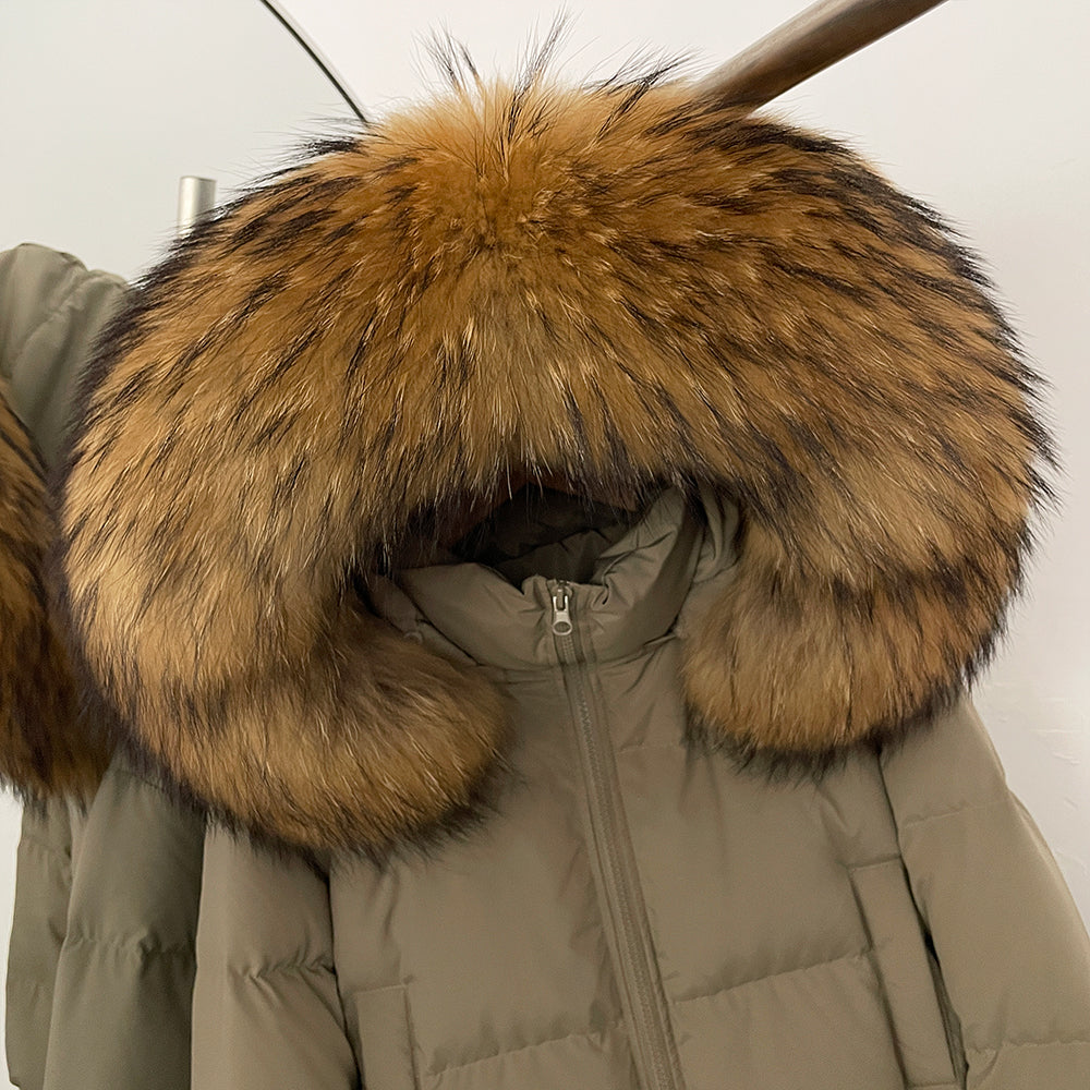 OFTBUY New Winter Short Hooded Top Down Clothes Women Fashion Natural Fox Fur Duck Down Coat Thickened Warm Puffer Jacket Female