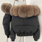 OFTBUY New Warm Thickened Autumn Winter Coat Women Short Real Fox Fur Duck Down Clothes for Women Natural Fur Puffer Coat Female
