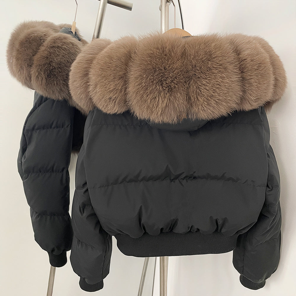 OFTBUY New Warm Thickened Autumn Winter Coat Women Short Real Fox Fur Duck Down Clothes for Women Natural Fur Puffer Coat Female
