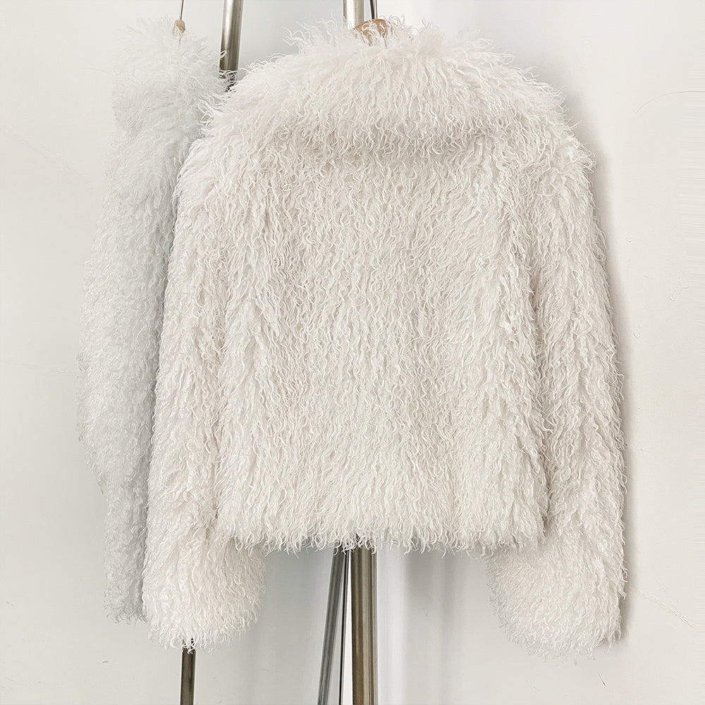 OFTBUY Warm Thicken Luxury Outerwear New Winter Clothes Female Women's Cozy Faux Mongolian Fur Short Coat Teddy Faux Fur Jacket