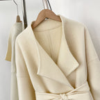 OFTBUY Real Fox Fur Cuffs Cashmere Woolen Jacket Long 100% Wool Coat Female New Autumn Winter Warm Natural Fur Clothes Women