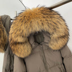 OFTBUY Duck Down Warm Windproof Puffer Coat New Women's Long Hooded Down Jacket Real Fur Collar Winter Thickened Parka Outerwear