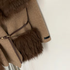 OFTBUY Fur Pockets Winter Luxury Outerwear Woolen Jacket Female New Women's Double Face Wool Coat with Large Real Fox Fur Collar