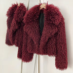 OFTBUY Warm Thicken Luxury Outerwear New Winter Clothes Female Women's Cozy Faux Mongolian Fur Short Coat Teddy Faux Fur Jacket