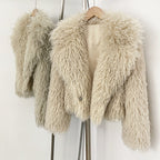 OFTBUY Warm Thicken Luxury Outerwear New Winter Clothes Female Women's Cozy Faux Mongolian Fur Short Coat Teddy Faux Fur Jacket