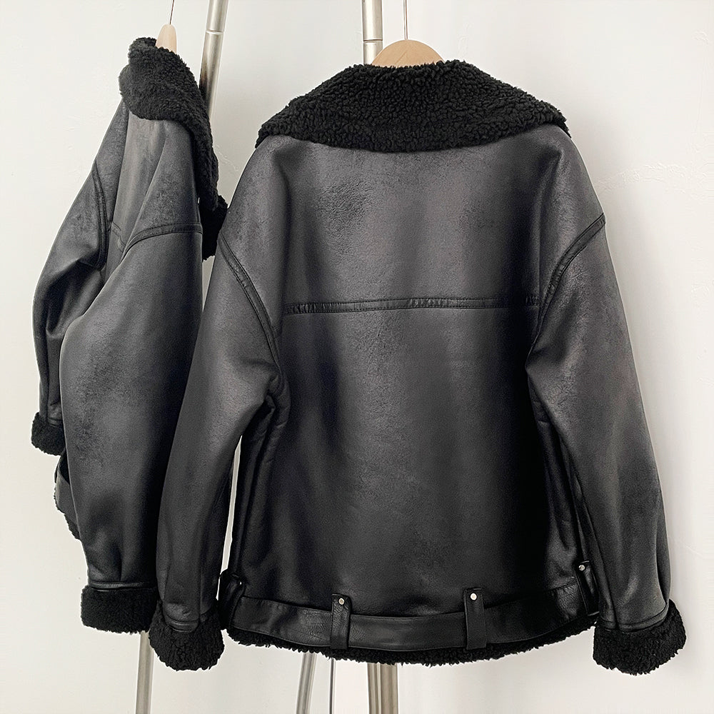 OFTBUY Warm Thick Double-sided Long-sleeved Suede Jacket Clothing Autumn Winter New in Coat and Jacket European-style Women's