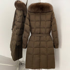 OFTBUY New Winter Real Fox Fur Long Clothes Women Belt Thickened Warm Natural Fur Duck Down Female Luxury Fashion Puffer Jacket