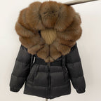 OFTBUY New Winter Clothing Puffer Jacket Women Parkas Waterproof Real Fox Fur Hooded Thick Warm 90% White Duck Down Coat Female