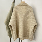 OFTBUY New Fashion Spring Autumn Loose Sweater Female Real Fox Fur Cardigan Clothing Women Button Oversized Knitted Jacket Lady