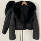 OFTBUY New Autumn Winter Thickened Warm Clothes Women Short Real Fox Fur Collar Down Coat Female Natural Fur Down Puffer Jacket