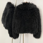 OFTBUY Warm Thicken Luxury Outerwear New Winter Clothes Female Women's Cozy Faux Mongolian Fur Short Coat Teddy Faux Fur Jacket