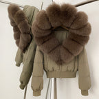 OFTBUY New Warm Thickened Autumn Winter Coat Women Short Real Fox Fur Duck Down Clothes for Women Natural Fur Puffer Coat Female