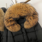 OFTBUY Hooded Long Sleeves Real Fur Duck Down Coat Female New Autumn Winter Warm Clothes Women Natural Fox Fur Puffer Jacket