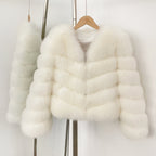 OFTBUY New Autumn Winter Clothing Warm Short Luxury Thick Black Natural Fox Fur Jacket Lady Fashion Real Raccoon Fur Coat Female
