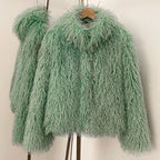 OFTBUY Wholesale Faux Fur Coat Female Artificial Mongolian Sheep Fur Fluffy Jacket Women New Winter Thickened Warm Outerwear Lady