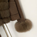 OFTBUY Woolen Jacket New Women's Short Double-Faced Wool Coat with Real Fox Fur Pockets Luxury Warm Winter Fashion Outerwear