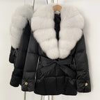 OFTBUY New Women's Winter Down Jacket Real Fox Fur Outer Clothes Female Luxury Duck Down Jacket Feather Coats and Parkas