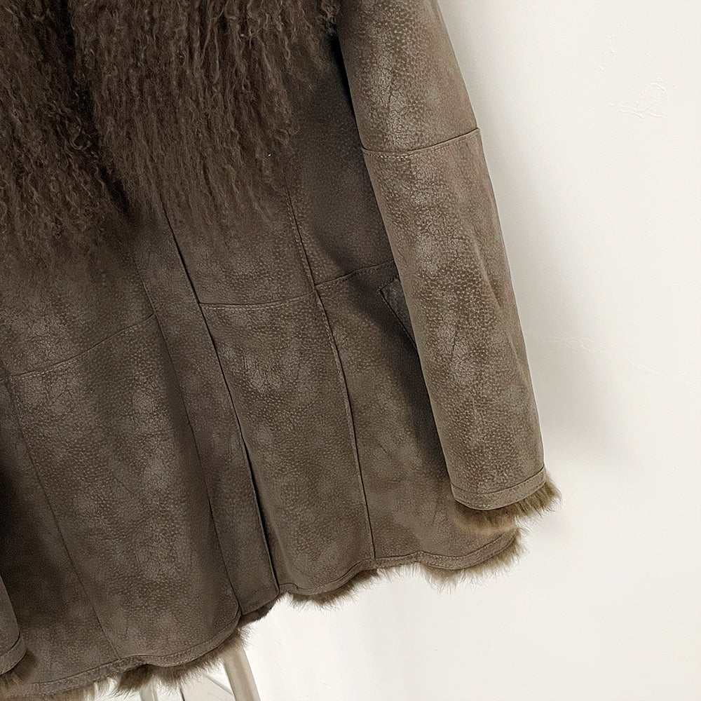 OFTBUY Medium Real Rabbit Fur Blend Coat Female New Winter Top Clothes Women Thickened Warm Natural Mongolia Sheep Fur Jacket