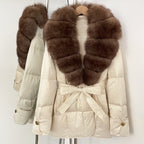 OFTBUY New Women's Winter Down Jacket Real Fox Fur Outer Clothes Female Luxury Duck Down Jacket Feather Coats and Parkas