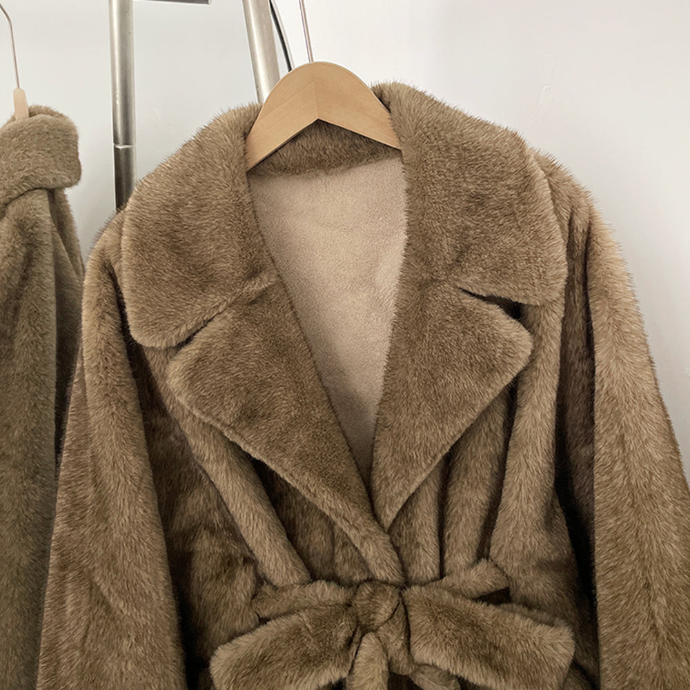OFTBUY New Autumn Winter Faux Fur Top Clothing Women Long Sleeve Fake Fur Jacket Female Fahsion Thick Warm Artificial Fur Coat
